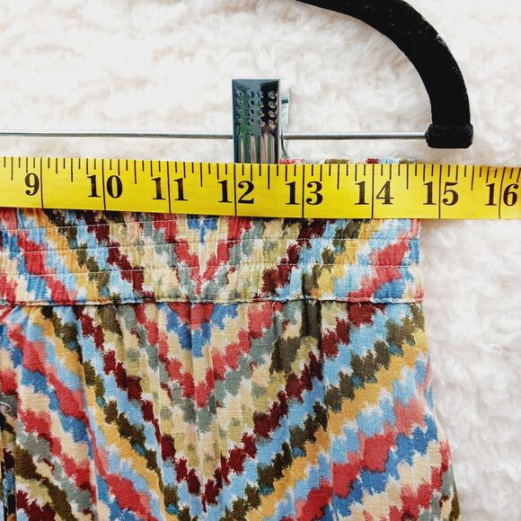 Skirt Maxi Peasant Size M-L Chevron Boho Whimsycore Festival Retro Tiered Y2K - Picture 7 of 12